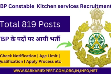 itbp constable kitchen services jobs recruitment